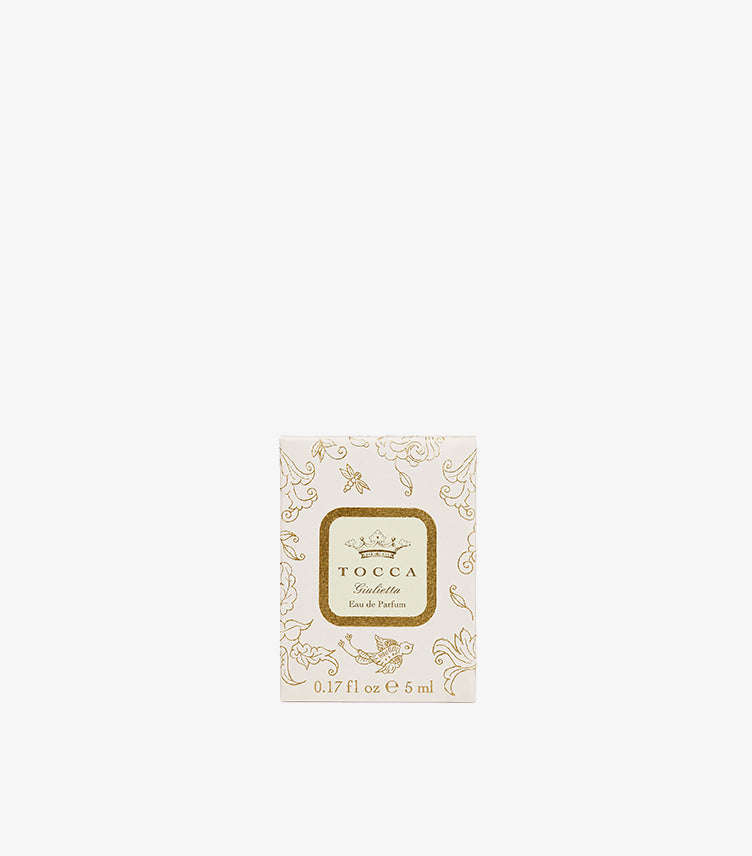 TOCCA Giulietta Eau de Parfum miniature 5ml in white and gold floral box