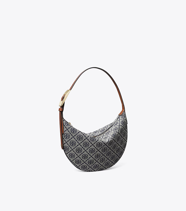 TORY BURCH T MONOGRAM DENIM SMALL BALLOON BAG