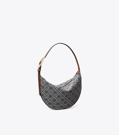 TORY BURCH T MONOGRAM DENIM SMALL BALLOON BAG