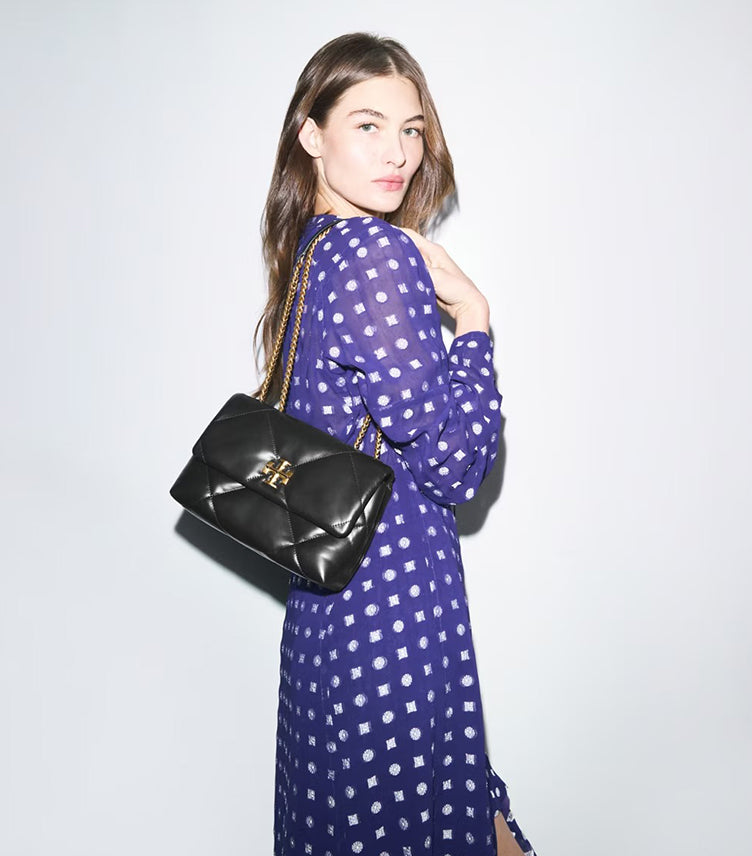 TORY BURCH SMALL KIRA DIAMOND QUILT SHOULDER BAG