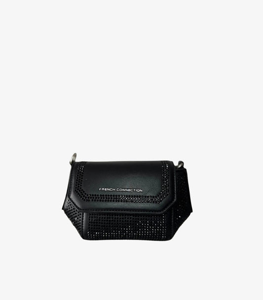 FRENCH CONNECTION WOMEN’S EMBELLISHED BLACK CLUTCH