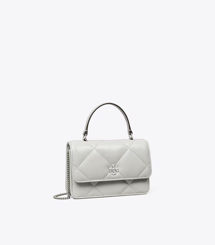 TORY BURCH MINI KIRA DIAMOND QUILT TOP-HANDLE CROSSBODY