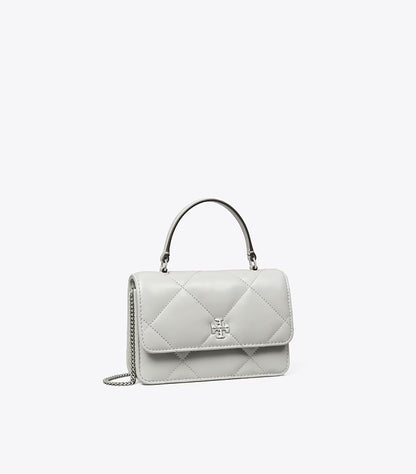 TORY BURCH MINI KIRA DIAMOND QUILT TOP-HANDLE CROSSBODY