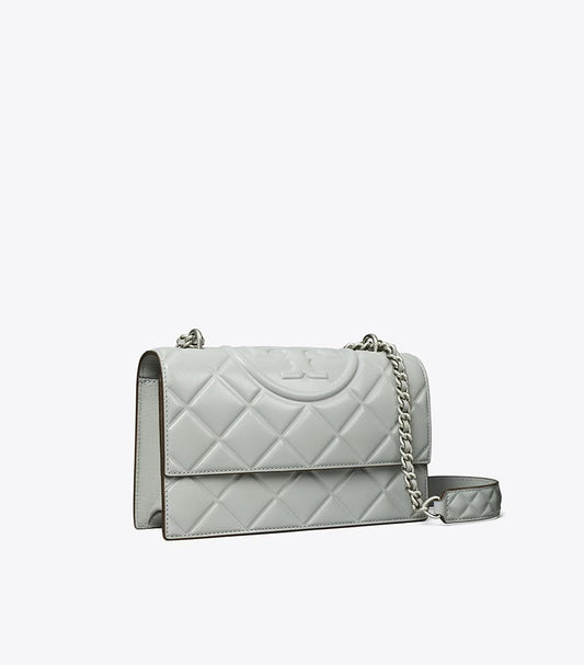 TORY BURCH FLEMING POLISHED-GRAIN SHOULDER BAG