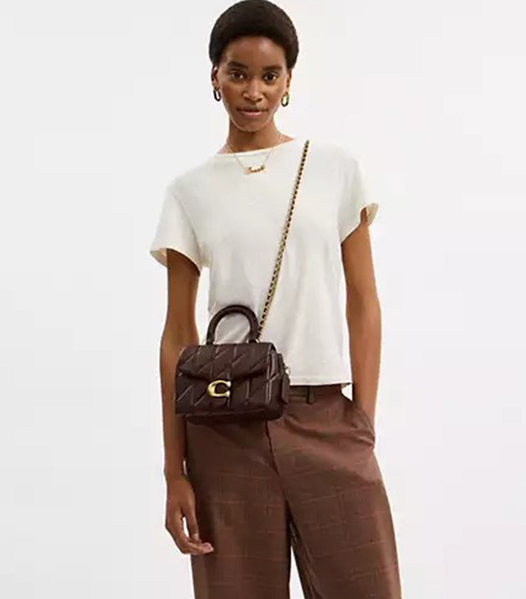 COACH TABBY TOP HANDLE BAG WITH QUILTING