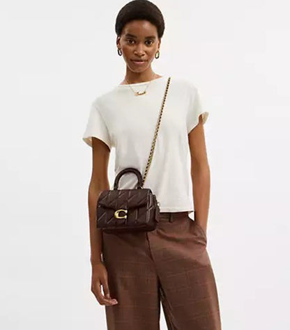 COACH TABBY TOP HANDLE BAG WITH QUILTING