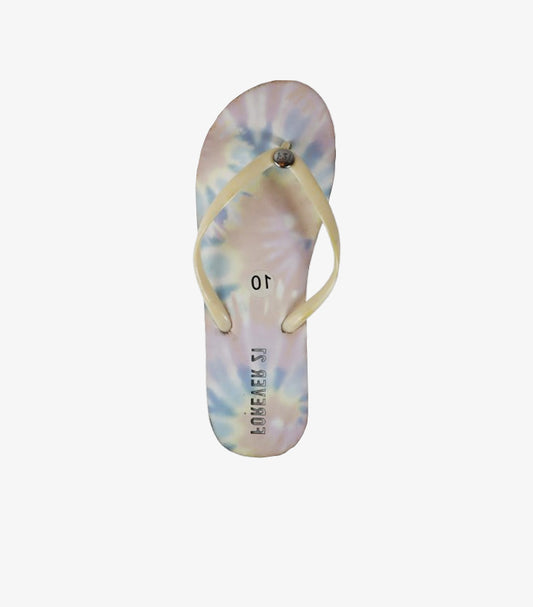 FOREVER WOMEN’S PASTEL TIE-DYE FLIP-FLOP SLIDE