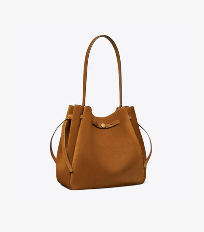 TORY BURCH LARGE ROMY SUEDE BUCKET BAG