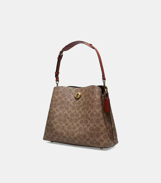 COACH WILLOW SHOULDER BAG IN SIGNATURE CANVAS