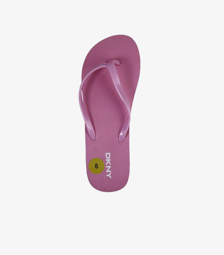DKNY PINK LOGO STRAP FLIP FLOPS