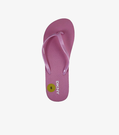 DKNY PINK LOGO STRAP FLIP FLOPS