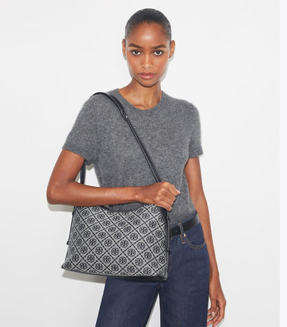 TORY BURCH T MONOGRAM MESSENGER