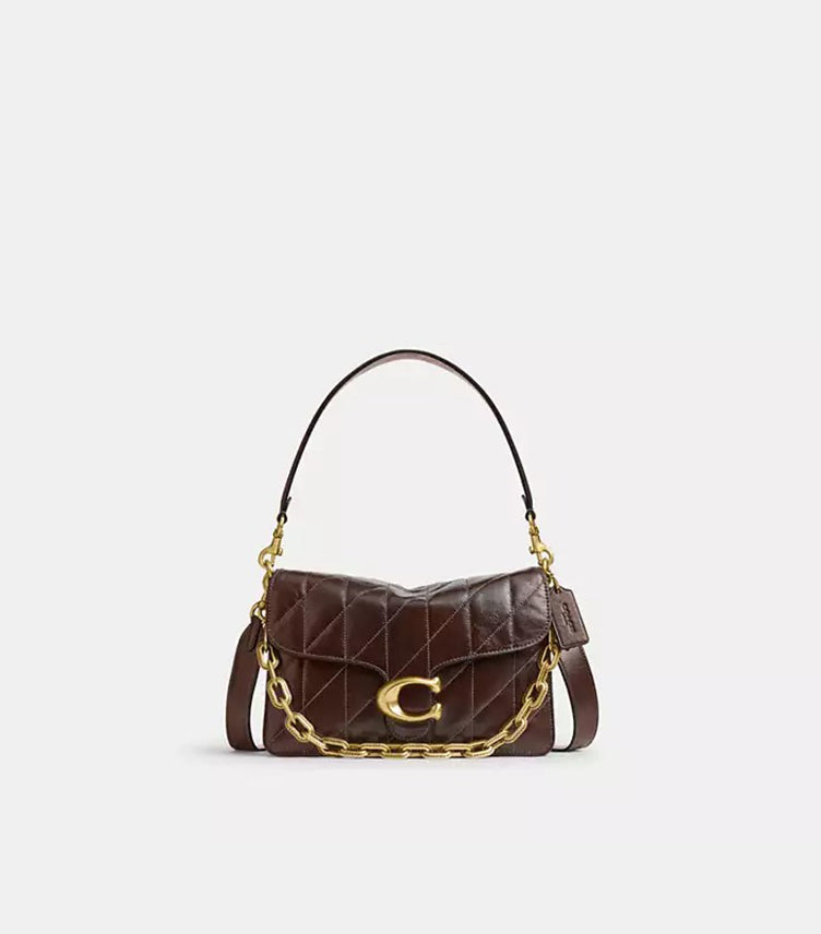 COACH CHAIN TABBY SHOULDER BAG WITH QUILTING