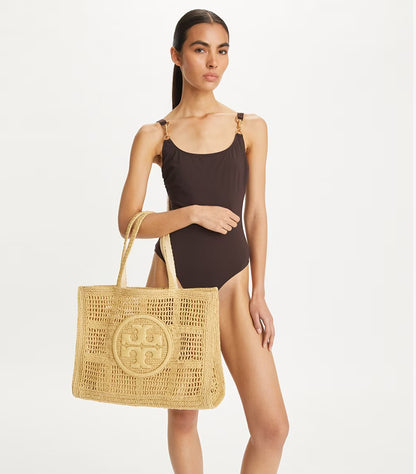 TORY BURCH LARGE ELLA HAND-CROCHETED TOTE