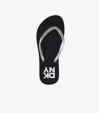 DKNY GLITTER STRAP FLIP FLOP SANDALS