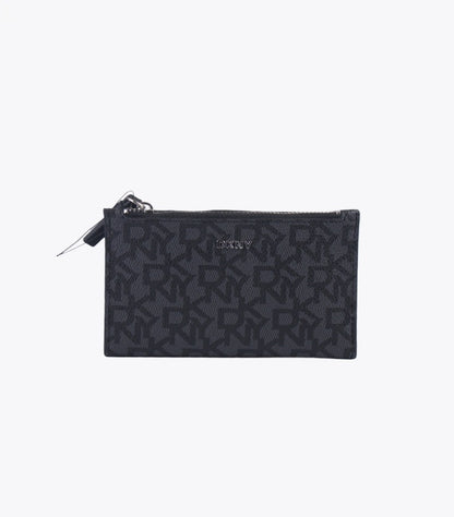 DKNY BRYANT MONOGRAM ZIPPERED BIFOLD WALLET