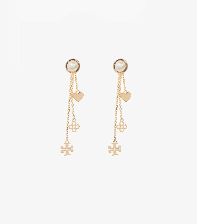 TORY BURCH LINEAR KIRA DROP EARRING