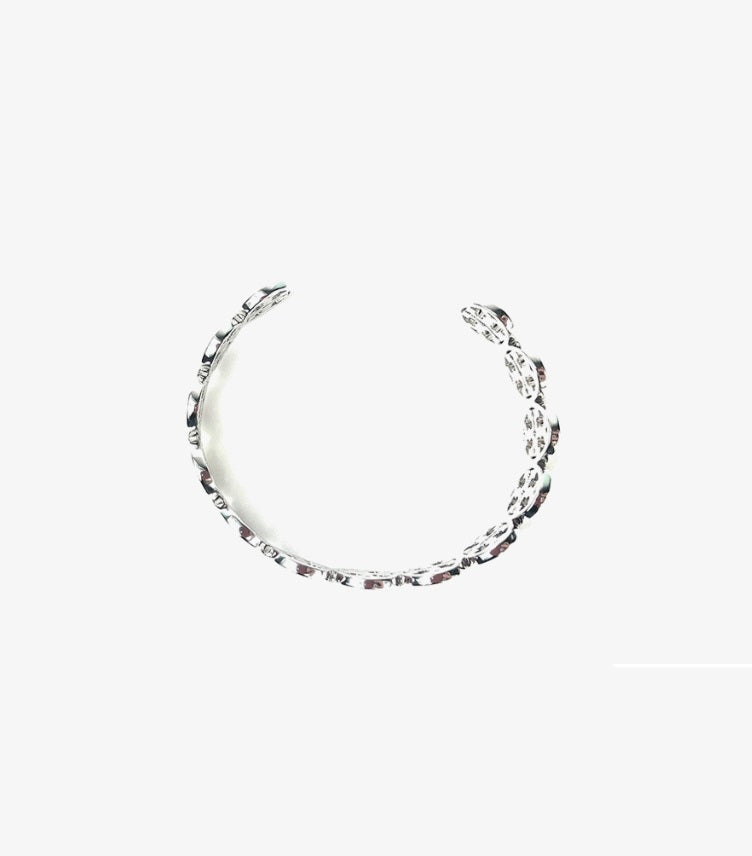 TORY BURCH STAINLESS STEEL MILLER THIN CUFF BRACELET