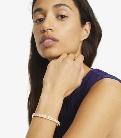 TORY DOUBLE T MONOGRAM HINGE BANGLE