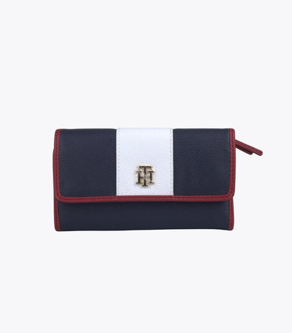 TOMMY HILFIGER STRIPE-DETAIL CONTINENTAL WALLET