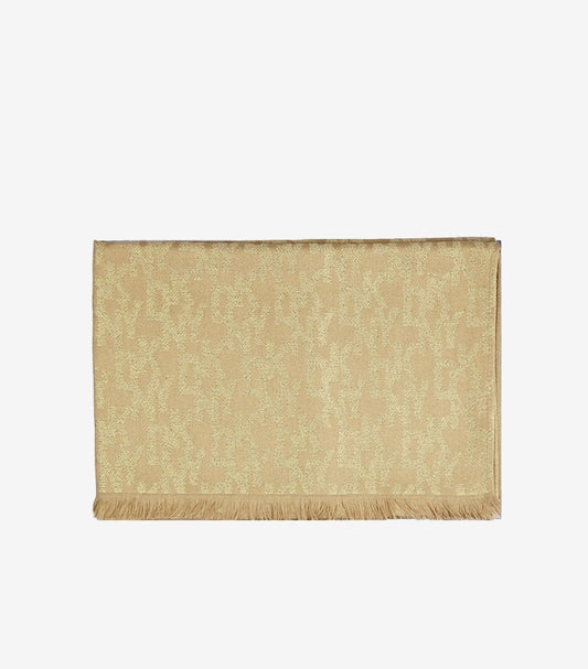 DKNY SIGNATURE PRINTRED SHIMMER SCARF