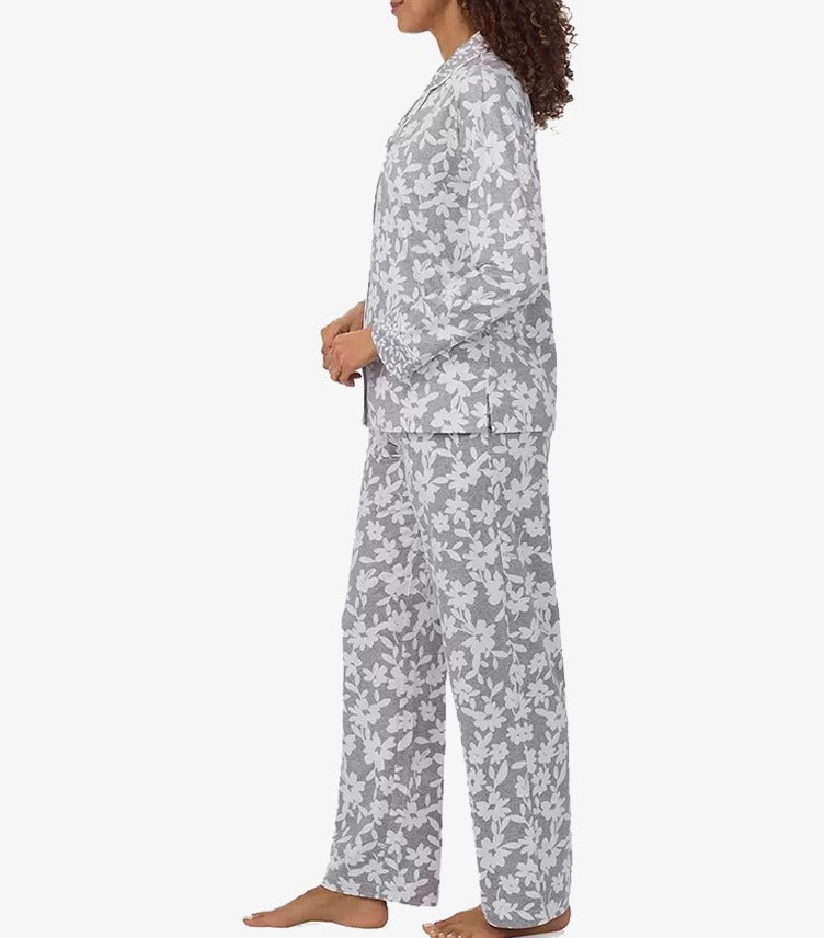DKNY LADIES COTTON BLEND PYJAMA SET IN GRAY
