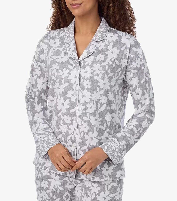 DKNY LADIES COTTON BLEND PYJAMA SET IN GRAY
