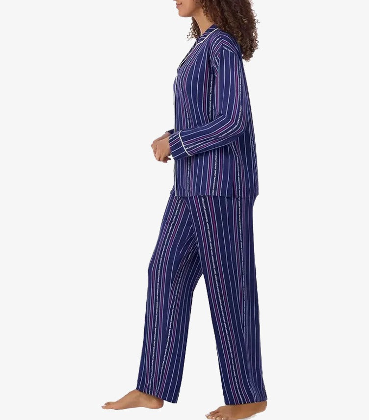 DKNY LADIES COTTON BLEND PYJAMA SET IN BLUE