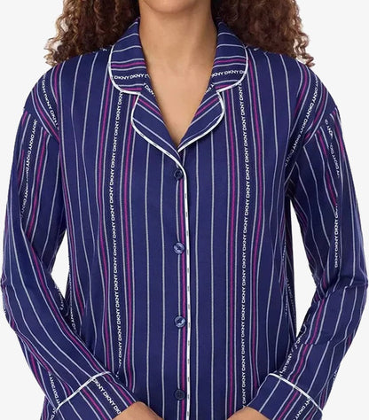 DKNY LADIES COTTON BLEND PYJAMA SET IN BLUE