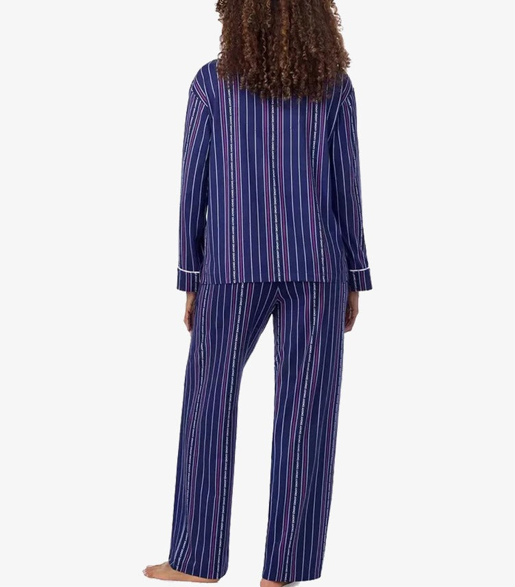 DKNY LADIES COTTON BLEND PYJAMA SET IN BLUE