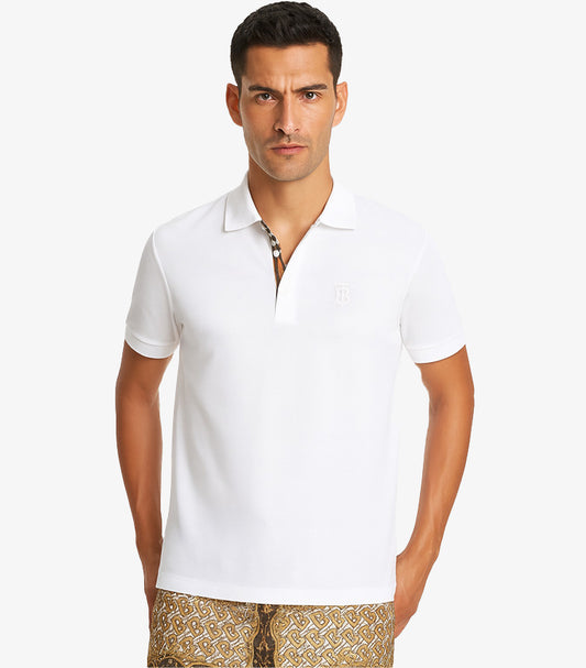 BURBERRY 'EDDIE' POLO-SHIRT WHITE