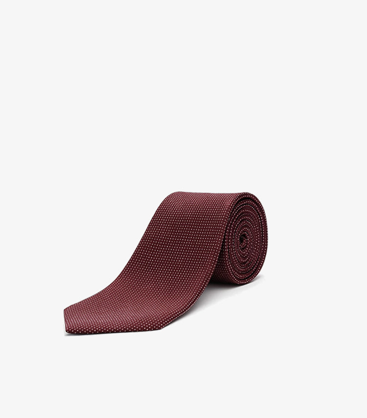 MICHAEL KORS BURGUNDY OR WINE RED DOTTED SILK TIE