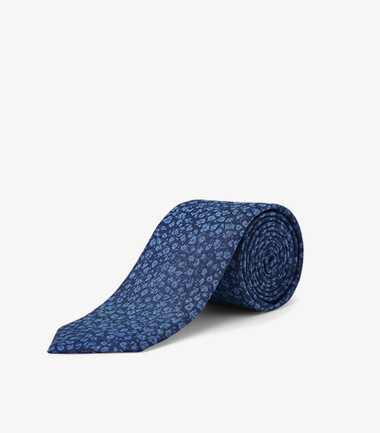 U.S. POLO ASSN. NAVY BLUE MICRO-FLORAL PATTERN TIE