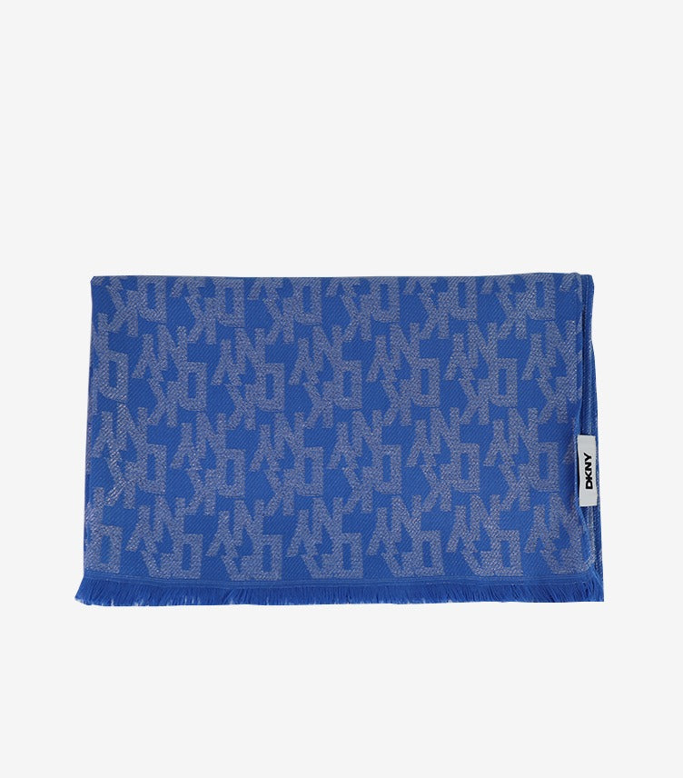 DKNY SIGNATURE PRINTRED SHIMMER SCARF