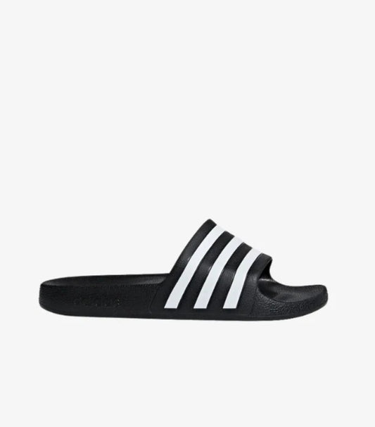 ADIDAS BLACK/WHITE SPORTSWEAR ADILETTE AQUA SLIDES