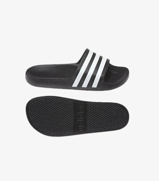 ADIDAS BLACK/WHITE SPORTSWEAR ADILETTE AQUA SLIDES