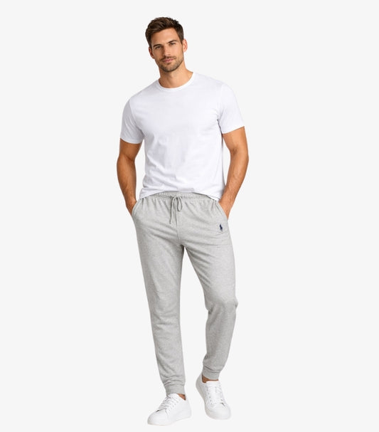 POLO RALPH LAUREN MEN’S COTTON JOGGER TROUSERS – LIGHT GREY