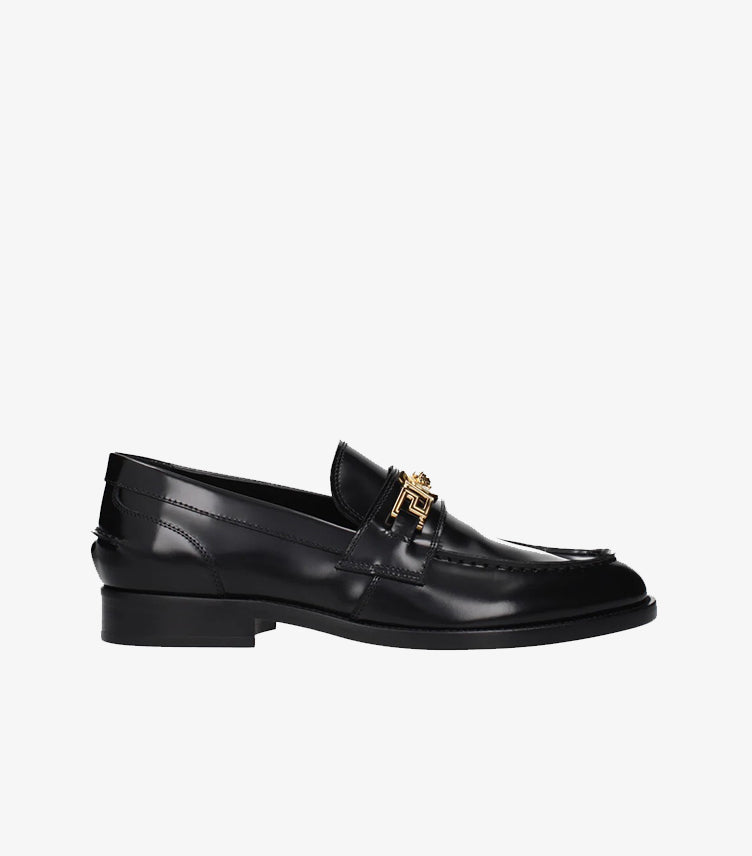 VERSACE LOAFERS MEN LEATHER BLACK
