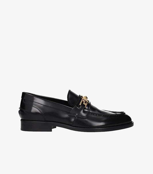 VERSACE LOAFERS MEN LEATHER BLACK