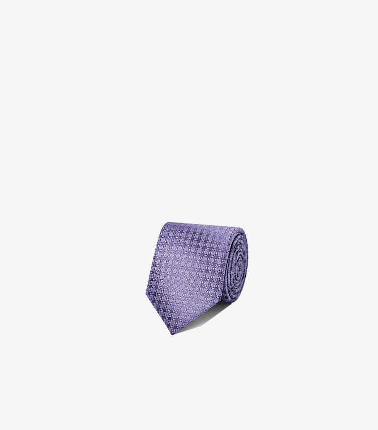 DKNY PURPLE PATTERNED SILK TIE