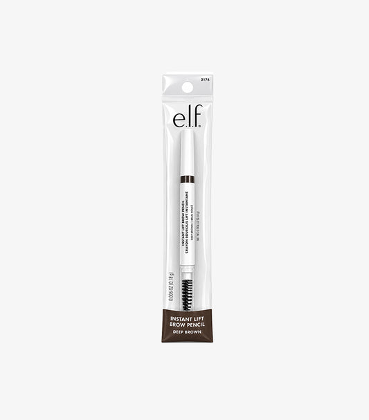 e.l.f. Instant Lift Brow Pencil featuring dual-ended retractable eyebrow pencil and spoolie brush.