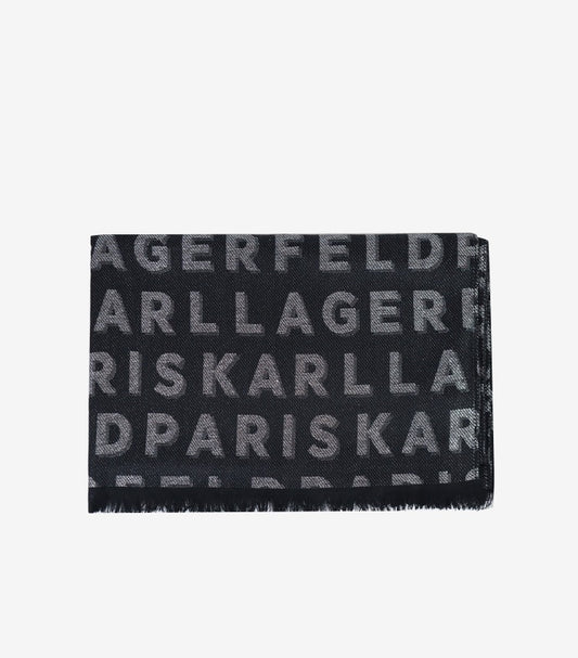 KARL LAGERFELD SIGNATURE PRINTED SCARF
