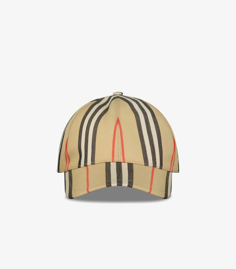 BURBERRY SIGNATURE LINED BASEBALL CAP ARCHIVE BEIGE