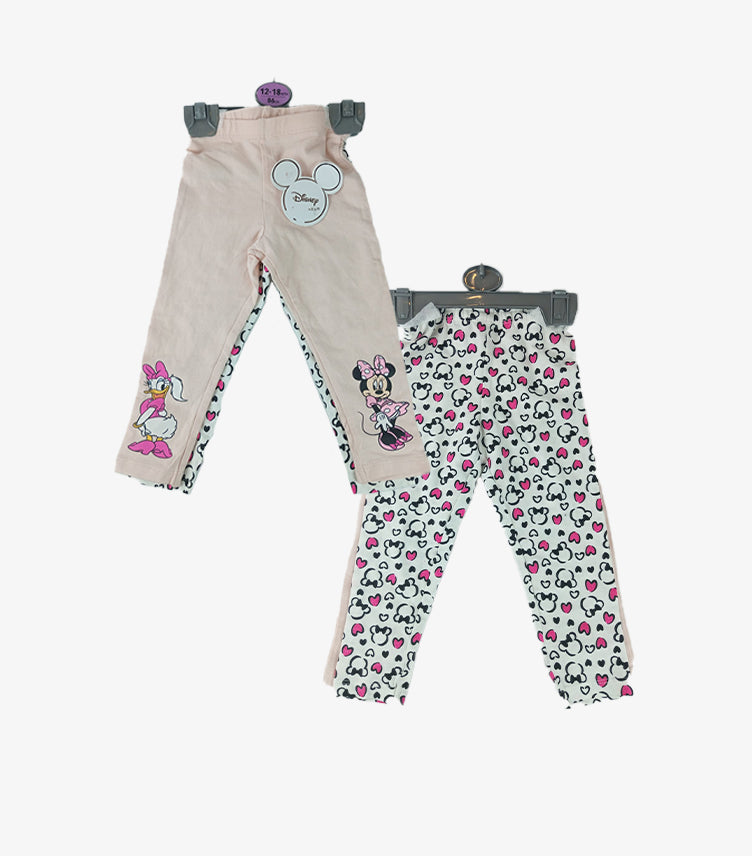 DISNEY MINNIE MOUSE & DAISY DUCK BABY GIRLS' LEGGINGS 2-PACK