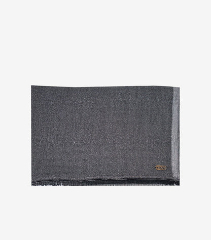 DKNY PLAIN BLACK SHIMMER SCARF