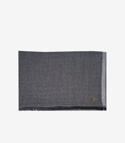 DKNY PLAIN BLACK SHIMMER SCARF