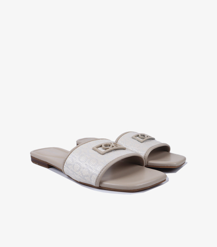 CALVIN KLEIN  MONOGRAM SLIDE SANDAL