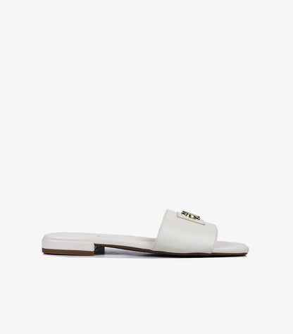 CALVIN KLEIN LOGO DETAIL SLIDE SANDALS