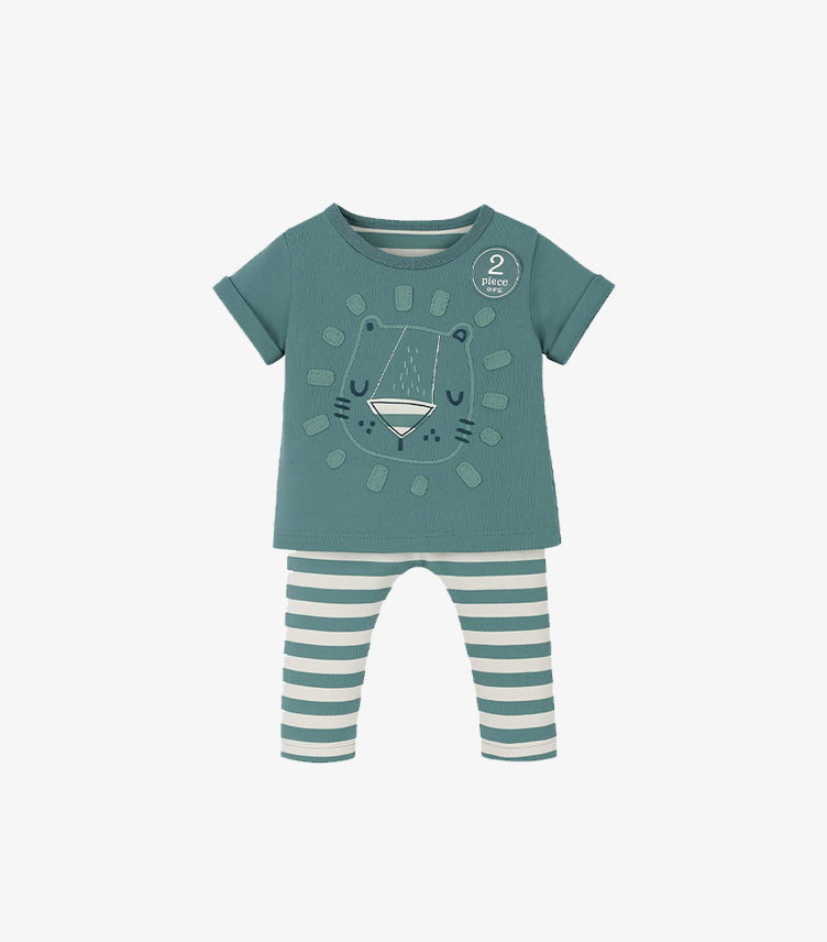 NEXT TEAL BLUE LION 2 PIECE BABY T-SHIRT