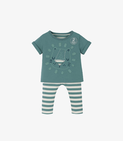 NEXT TEAL BLUE LION 2 PIECE BABY T-SHIRT